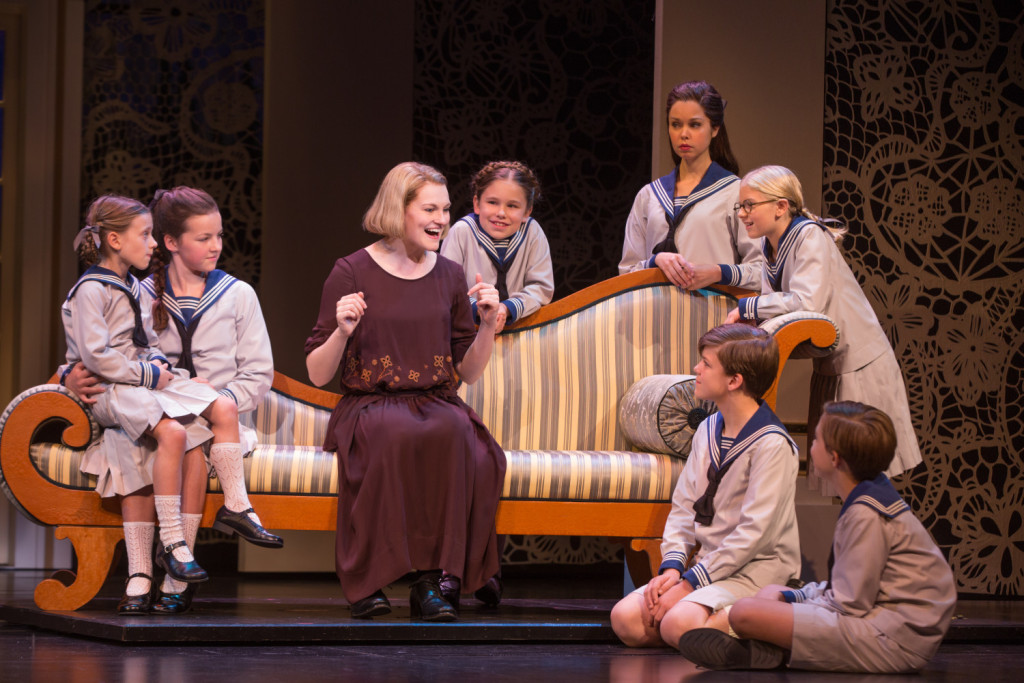 Maria meets the von Trapp kids for the first time in the stage version of the Sound of Music. The national tour is at the Straz Center in Tampa through Sunday. Photo: Sound of Music on Tour.